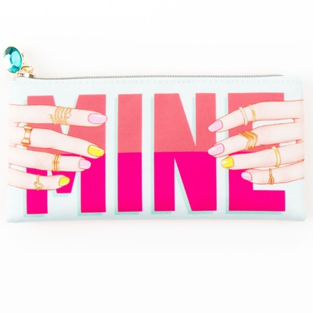 PAPYRUS // "mine" jeweled full zip accessory bag pouch